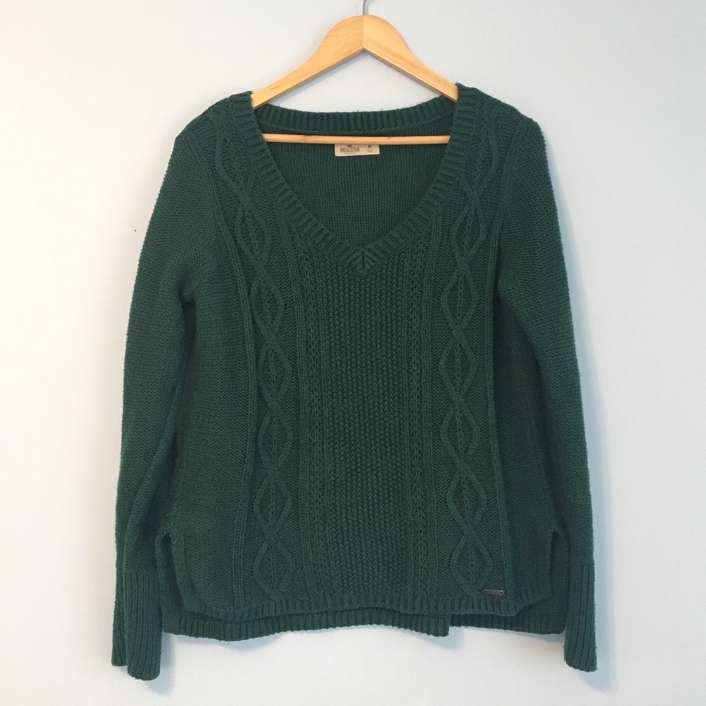 Forest green V Neck sweater